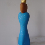 Harten vrouw 1, grenen hout